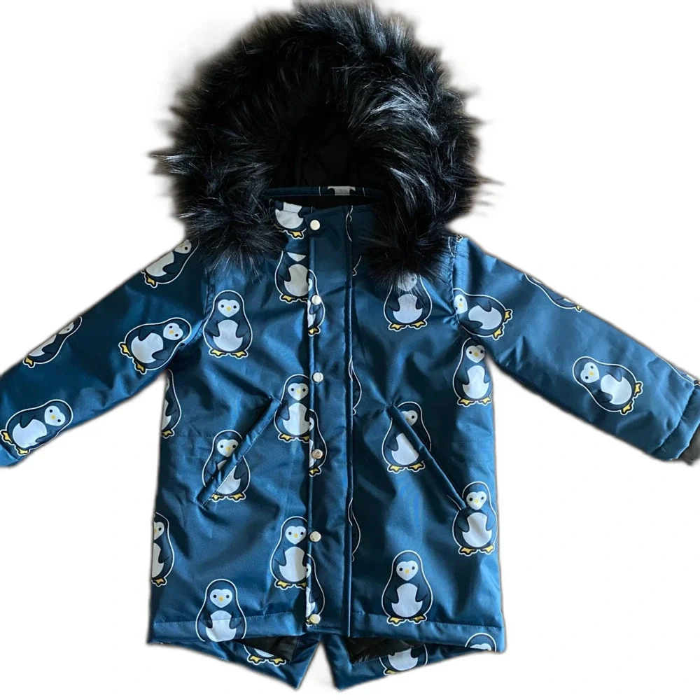 NWOT Whistle & Flute Penguin Hooded Coat Toddler 2